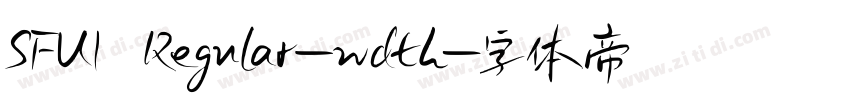 SFUI Regular_wdth字体转换